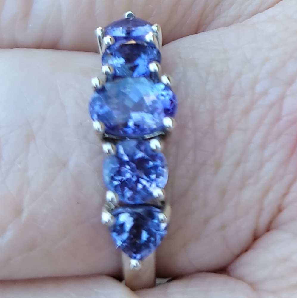 Real Tanzanite 5 stone band.